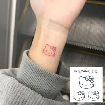 Hình xăm dán tạm thời Hello Kitty mini cute, cho bé gái, nữ JULLY Tattoo  chất | Shopee Việt Nam