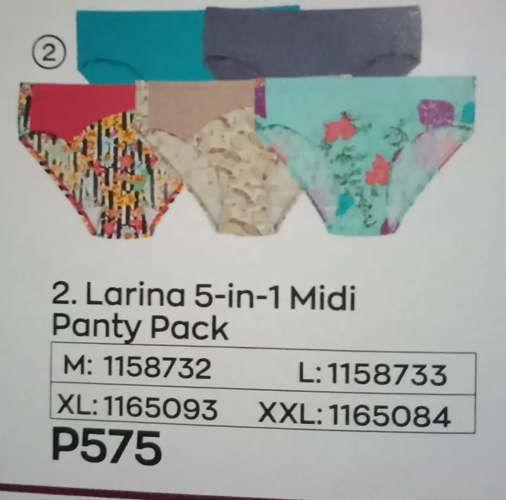 LARINa 5n1 midi panty pack m, L XML, xxl | Lazada PH