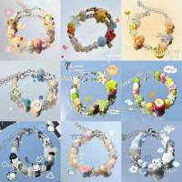 ꒰พร้อมส่ง꒱ Bracelet ꒱ กำไลข้อมือลูกปัดเซรามิก กำไลลูกปัด แบบตะขอปรับระดับ Handmade y2k