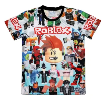 Kids Boys Girls Roblox Print Short Sleeve Crew Neck T-shirt Tee Tops