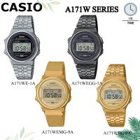 CASIO สายสแตนเลส ระบบดิจิตอล รุ่น A171WE-1,A171WEGG-1,A171WEG-9,A171WEMG-9 สายปรับได้ สินค้ารับประกันเครื่อง1ปีเต็ม