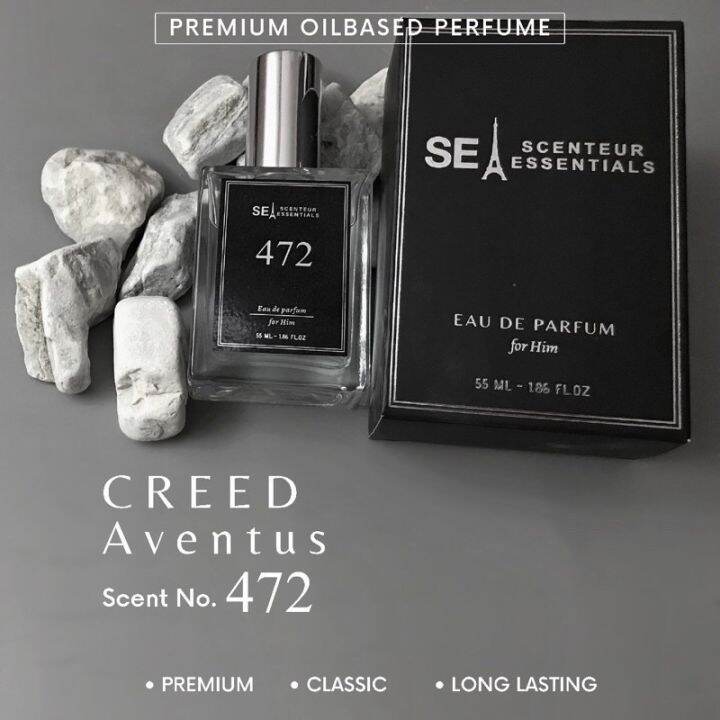Scent 472 Aventus Creed 55ML Premium Oil based Perfume for Men by