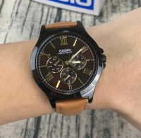 CASIO MTP-V300BL-5A คาสิโอ นาฬิกาชาย สายหนัง กันน้ำ ของแท้รับประกันศูนย์