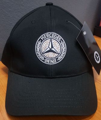 หมวกเบสบอล Mercedes Benz สีดำ ผ้าคอตตอน100%แท้ห้าง