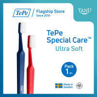 (แพ็ค 1 ชิ้น) TePe Special Care™ แปรงสีฟันขนนุ่มพิเศษ เหมาะสำหรับผู้ได้รับการศัลยกรรมช่องปาก เนื้อเยื้อช่องปากบอบบาง หรือได้รับการรักษาช่องปากอื่นๆ