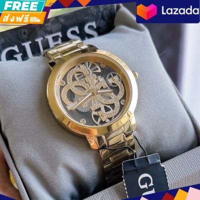 นาฬิกาข้อมือผู้หญิง นาฬิกา Guess Quattro Clear Gold Tone GW0300L2 ขนาด 37 มม.