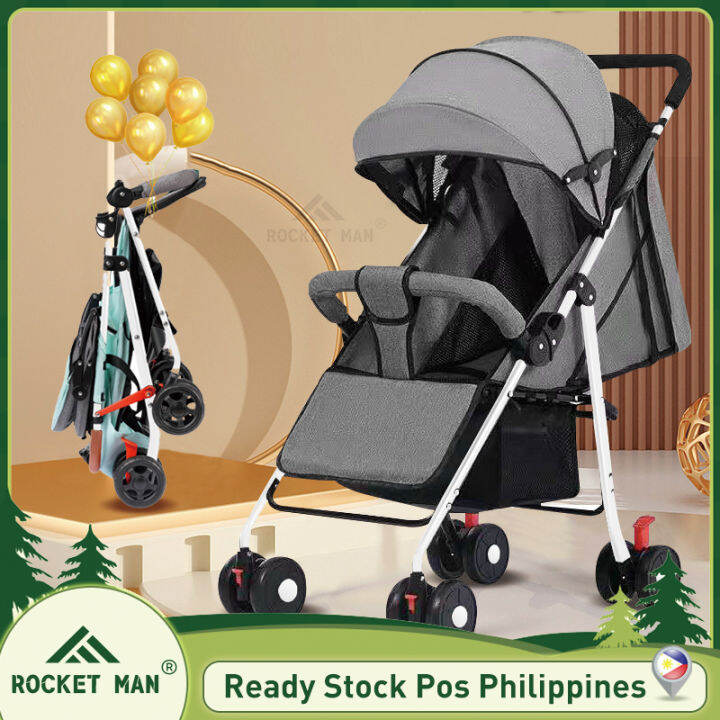 Veitoalioy 2 In 1 Baby Stroller, One Click Folding Convertible Newborn Infant Parm, Standard Cart, Reclining Buggy That Can Be Pushed