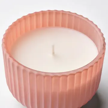 LUGNARE Scented candle in glass, Jasmine/pink, 40 hr - IKEA