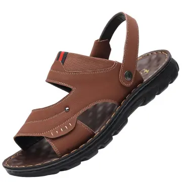 Mens leather sandals hot sale under 5