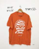 เสื้อยืดมือสองสีส้มไซส์ XL