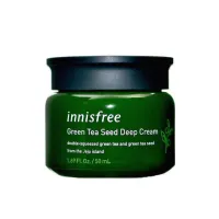 Innisfree The Green Tea Seed Deep Cream ขนาด 50ml. สูตรที่เข้มข้นเนื้อครีมให้ความชุ่มชื่นดีเยี่ยมเหมาะสำหรับผิวแห้งถึงแห้งมาก  มีคุณสมบัติต่อต้านอนุมูลอิสระ