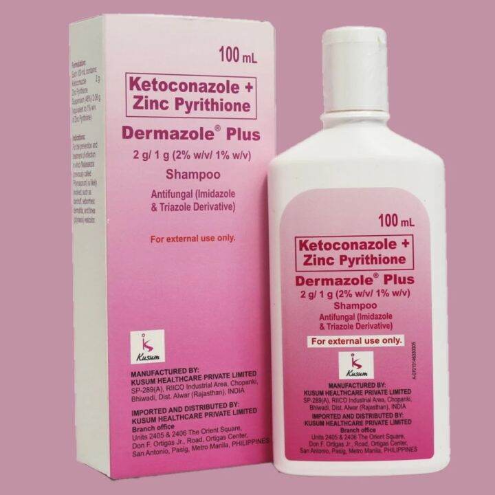 Dermazole Plus Shampoo Ketoconazole + Zinc Pyrithione 100mL