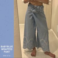 Baby blue wrapped pant