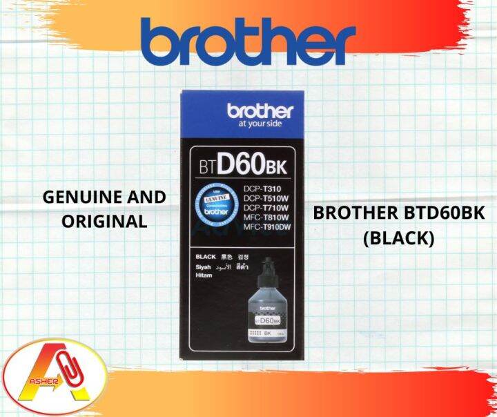 BROTHER BTD60BK (BLACK) INK-ORIGINAL | Lazada PH