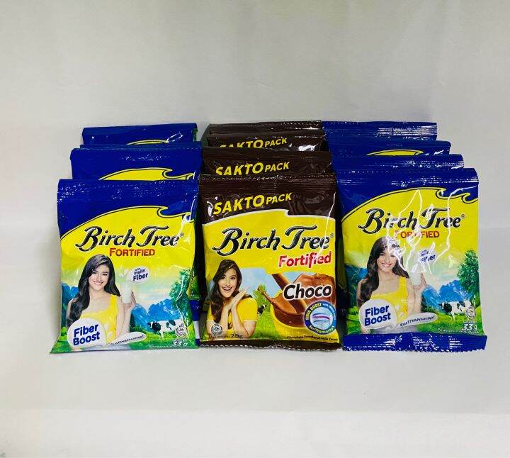 24pcs Birch tree milk & choco sachet 33g Lazada PH