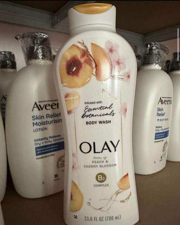 Aveeno body wash peach and cherry blossom 700ml Lazada PH