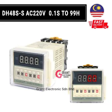 DH48S-S Digital Time Delay Relay Programmable Double Relay Timer Switch  Socket