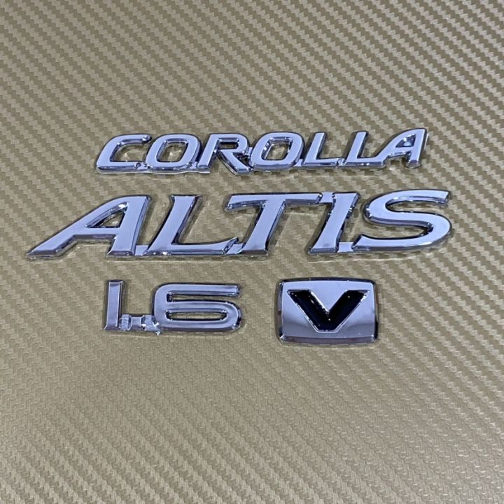 โลโก้-corolla-altis-1-6-v-ติดฝาท้าย-toyota-altis-ราคายกชุด-มี-4-ชิ้น