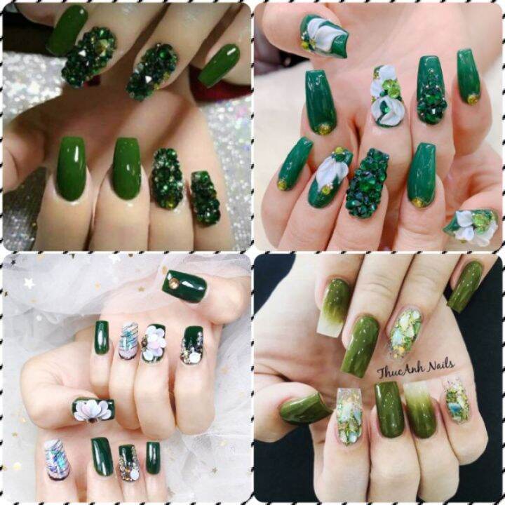 Bảng xếp hạng những mẫu nail xanh rêu đẹp mát mẻ làm nhiều chị em trầm trồ   Xưởng Nội Thất Đạt Phát