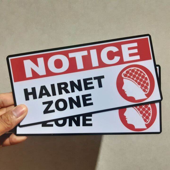 KITCHEN SIGN ZONE SIGNAGE PVC TYPE WATERPROOF AND NONFADING