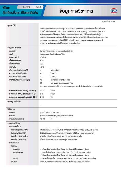 toa-กลิปตั้น-สีน้ำมันเคลือบกึ่งเงา