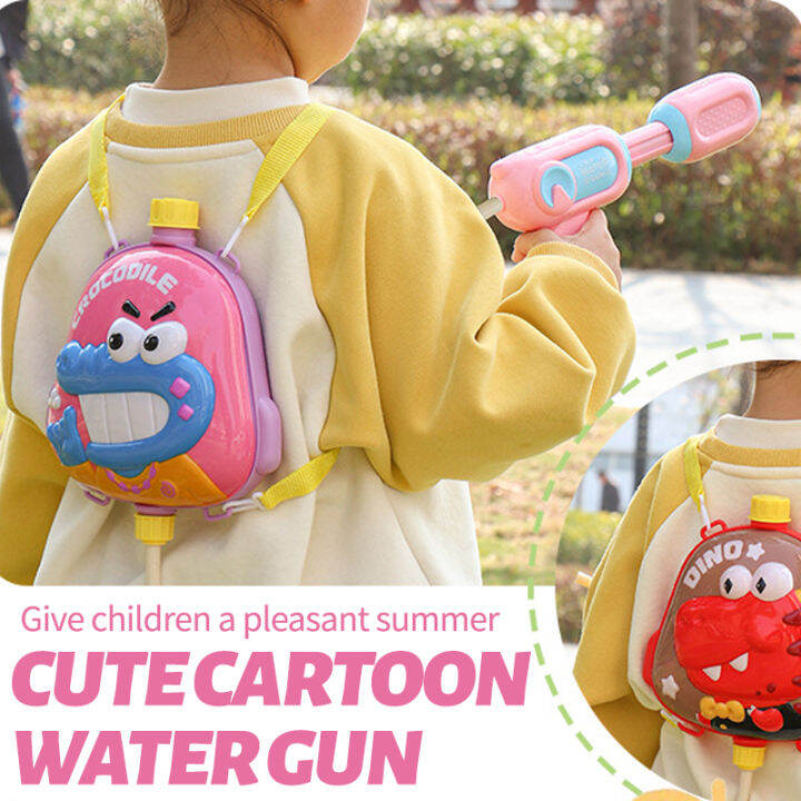 Cartoon kids water gun backpack water gun korea new summer outdoor