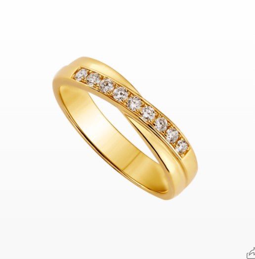 Cặp nhẫn cưới bạch kim đính kim cương pnj true love 00026-00027 | pnj.com.vn