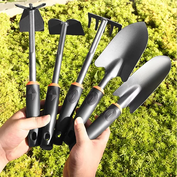 Garden Hand Tool Kit Plant Gardening Shovel Spade Rake Trowel Metal Head Gardener Planting Tools