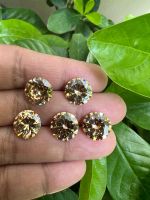 เพชร CZ คิวบิกเซอร์โคเนีย เพชรรัสเซีย 10.00 มิลลิเมตร ทรงกลม  สี แชมเปญ CHAMPANGE COLOR American diamond stone ROUND SHAPE 10.00 MM ( 1 PCS เม็ด)