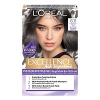 [1กล่อง] L’oreal Paris ลอรีอัล ปารีส เอ็กซ์เซลเลนซ์ แอชซูพรีม 6.11 สโมคกี้แอช (สีบลอนด์เข้มประกายหม่นเหลือบหม่น) ครีมย้อมผม ผลิตภัณฑ์เปลี่ยนสีผม