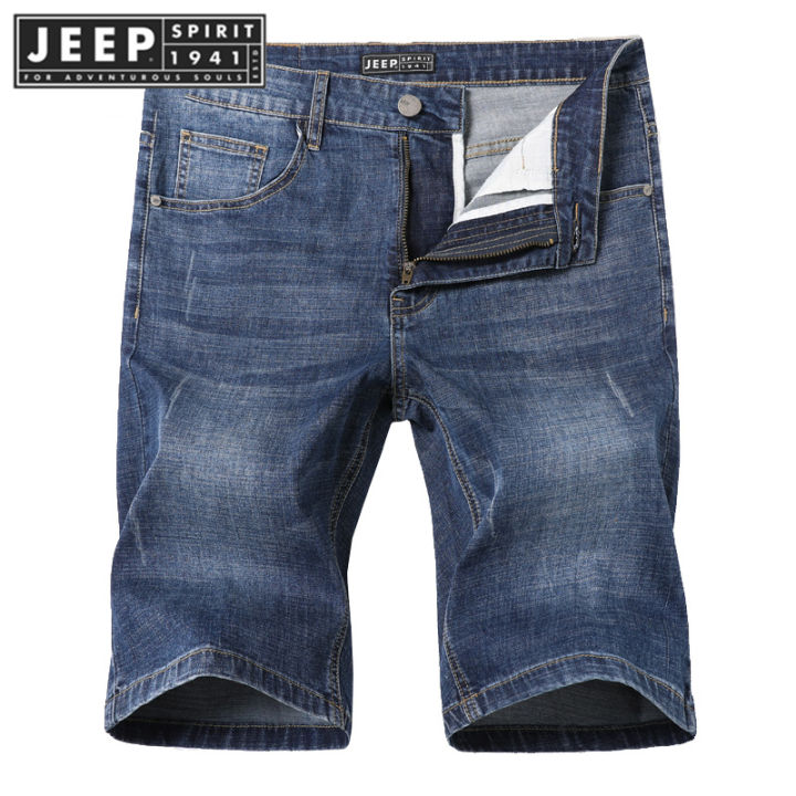 JEEP SPIRIT 1941 ESTD New Jeans Shorts Thin Loose Casual Straight Leg ...