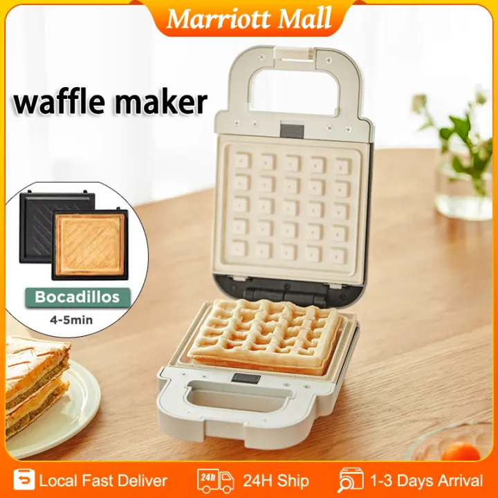 Waffles Maker Electric Waffle Machine Removable Plates 600W Breakfast