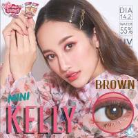 Mini Kelly Brown สีน้ำตาล คอนแทคเลนส์ Kitty Kawaii มีสายตาปกติและค่าสายตา