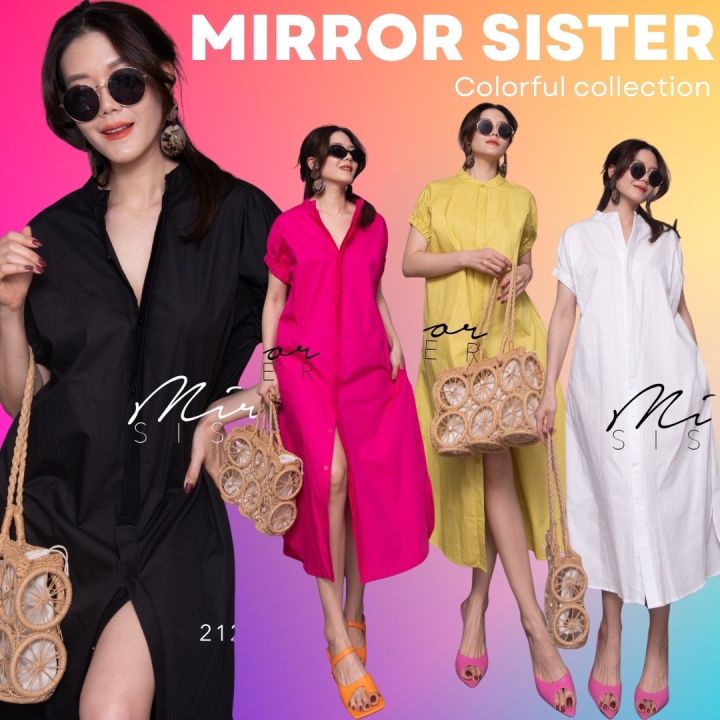 mirrorsister-21201-3-เดรสเชิ้ตทรงเรียบง่าย-ชุดเดรส-เดรสยาว-เดรสเรียบหรู-ชุดทำงาน-ชุดไปงาน-ชุดไปเที่ยว