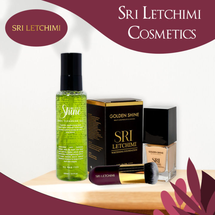 SRI LETCHIMI FOUNDATION SET WITH BASIL CLEANSER AND BRUSH | SRI