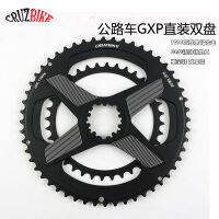 Cruzbike แผ่นดิสก์จักรยานถนน GXP แบบติดตั้งตรง50-43 T แผ่นฟันอลูมิเนียมสองชั้นแบบกลวงทั้งชิ้น