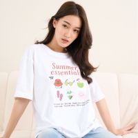 Moodyclub - summer essentials- เสื้อยืดลายซัมเมอร์ พรีเมี่ยม cotton 100% เสื้อยืดโอเวอร์ไซส์