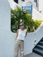 Olivia Knit Top เสื้อครอปผ้า knit (white)