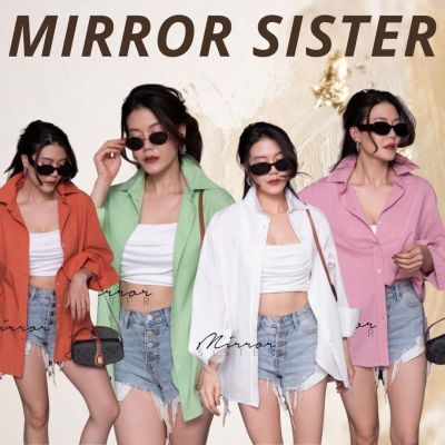 🏷️Mirrorsister #30109.2 เสื้อเชิ้ตทรงเบสิค เสื้อแขนยาว เสื้อคลุม เสื้อใส่สบาย เสื้อสีสดใส เสื้อไปเที่ยว