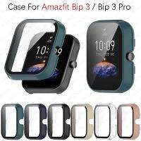 ที่ครอบป้องกันหเคสน้าจอสำหรับ Huami Amazfit Bip 3/3 Pro เคสพีซีเชลล์ + ฟิล์มกระจกนิรภัยดูอุปกรณ์เสริมกรอบ case Huami Amazfit Bip 3/3 Pro