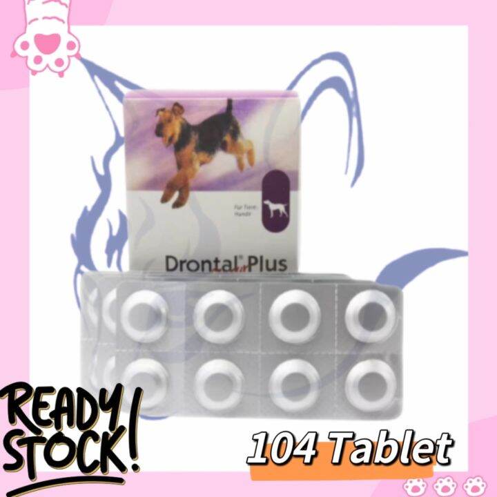 Drontal Plus Tablet Deworm for Dog Ubat Cacing Anjing 狗狗驱虫药 体内驱虫药 Lazada