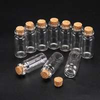 ขวดแก้วจิ๋ว Glass bottle, mini bottle, wishing bottle, drift bottle, cork DIY empty bottle 5-20ml