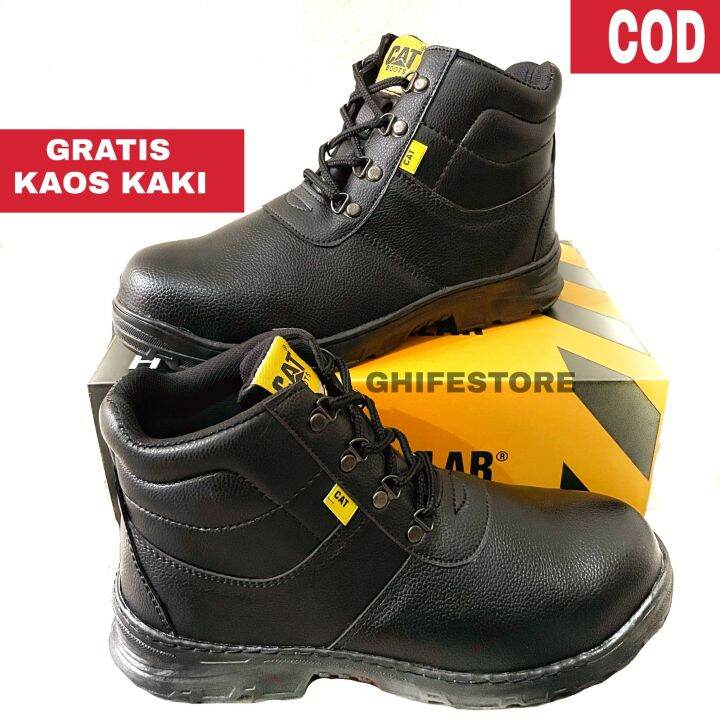 Sepatu Safety Shoes Boots Pria Safety Bahan Kulit Ujung Besi Anti Slip   S476c2f57f8244a42ac8e2bd60011b26b8  720x720q80 