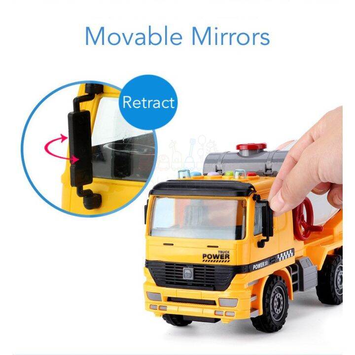 LARGE Cement Mixer Toy Truck Realistic Spinning Functions Water Beads