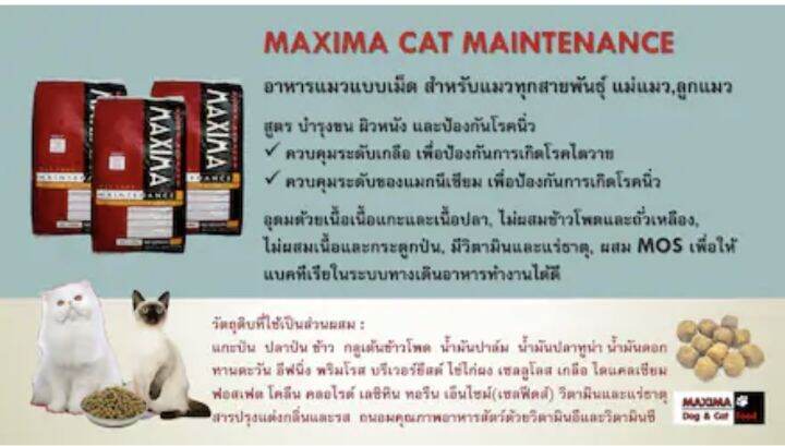 โปรโมชั่น-รวมส่งถูกที่สุด-อาหารแมว-maxima-1-kg-ดีต่อสุขภาพน้องแมว-หมดอายุปี2025