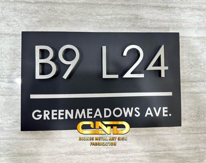 Modern Home address Plate/3d & embossed letters stainless steel Lazada PH