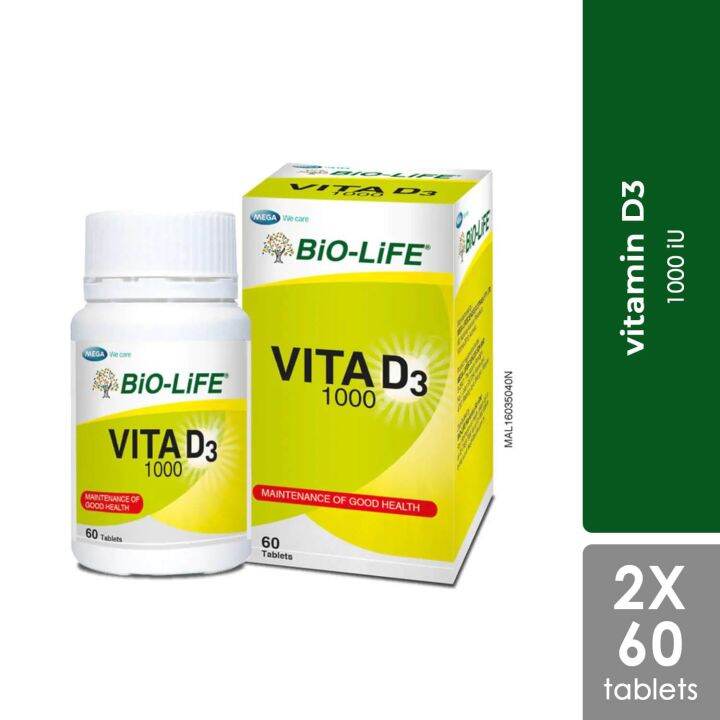 BIOLIFE Vita D3 1000iu 60’s x2 (Exp02/2024) Lazada