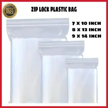 10pcs PVC Self Sealing Plastic Jewelry Zip Lock Bags Thick Clear