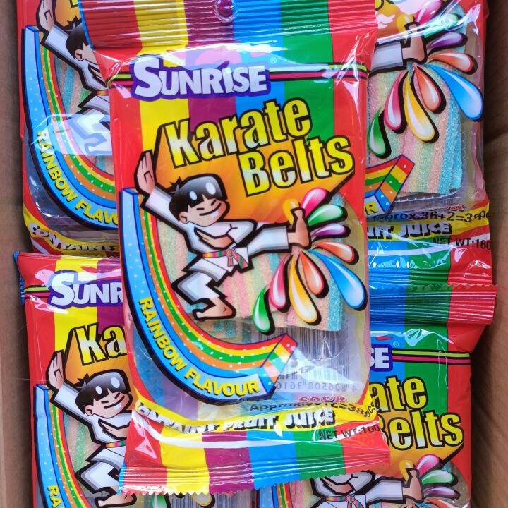 Karate belts, Sunrise karate belts candy, Gummy, Gummies Lazada PH