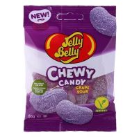 เจลลี่เบลลี่ ลูกอมเคี้ยวหนึบกลิ่นองุ่น Jelly Belly Chewy Candy Sour Grape (Vegan) 60g.